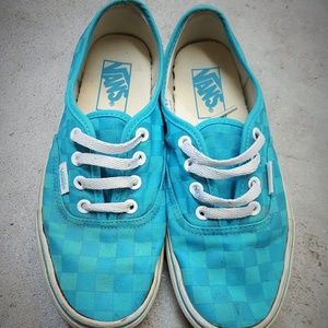 VANS Checkerboard Authentic Teal Aqua Marine Low S